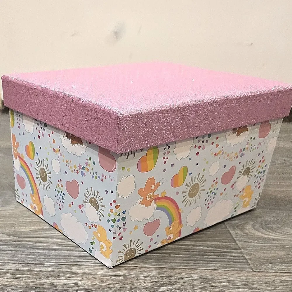 Care Bears Glittery Rainbow‎ & Hearts Storage Box